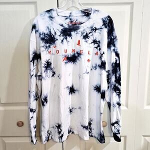 YoungLA Mens Long Sleeve Tie-Dye Streetwear Graphic Crewneck Medium